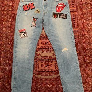 RockNRoll Patch Work Denim - Original Levis Jeans